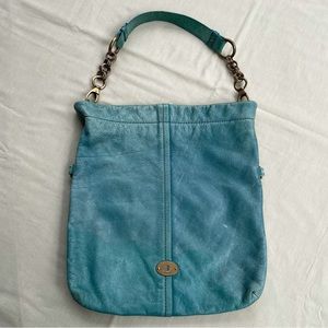 ⭐️ 5/$50 - Fossil vintage teal leather tote bag